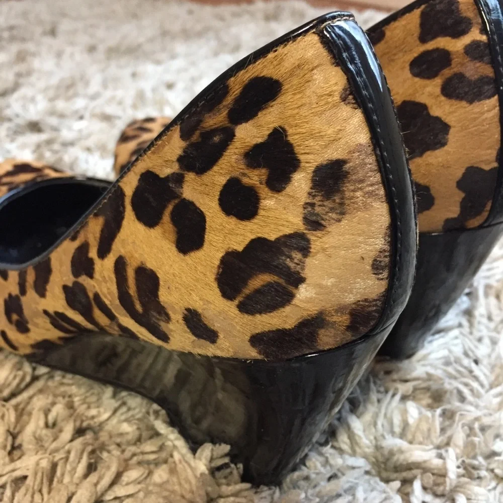 Jessica Simpson‎ Faux Leopard Wedges Size 10